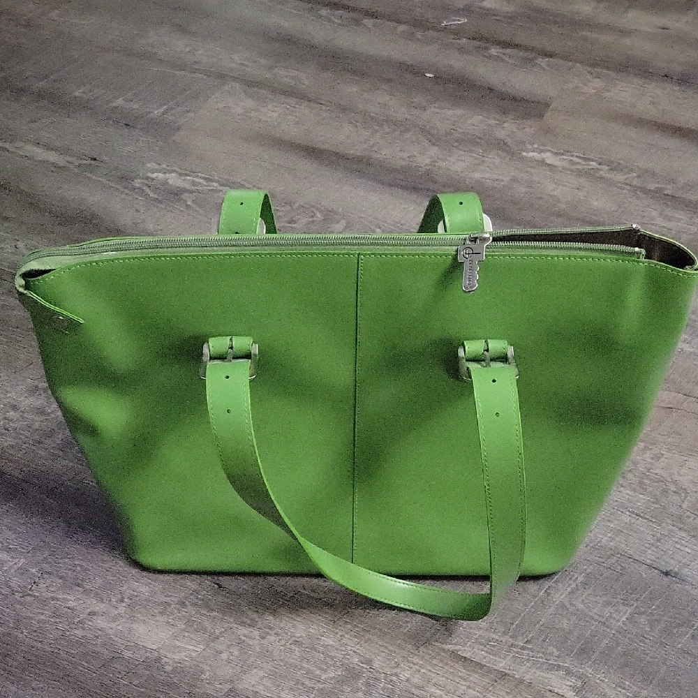 Jack George's Lime Green Laptop Friendly Tote Bag